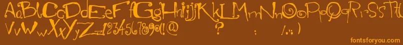 Marianapeluso Font – Orange Fonts on Brown Background