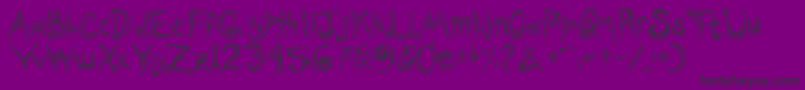 Ponyrides Font – Black Fonts on Purple Background