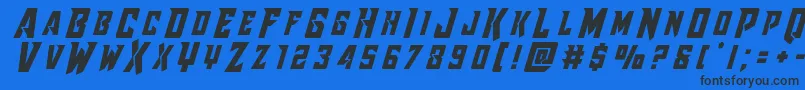 Raidercrusadertitle Font – Black Fonts on Blue Background