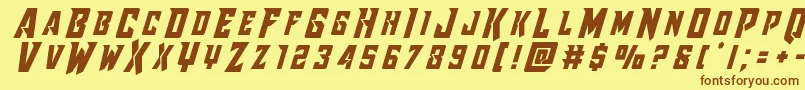 Raidercrusadertitle Font – Brown Fonts on Yellow Background