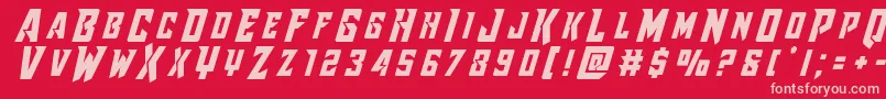 fuente Raidercrusadertitle – Fuentes Rosadas Sobre Fondo Rojo