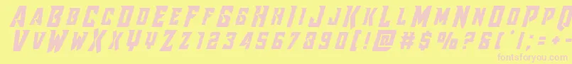 Raidercrusadertitle Font – Pink Fonts on Yellow Background