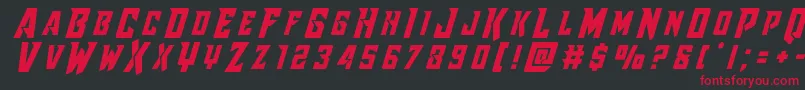 Raidercrusadertitle Font – Red Fonts on Black Background