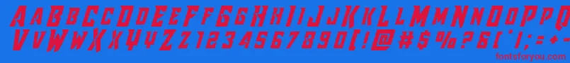 Raidercrusadertitle Font – Red Fonts on Blue Background