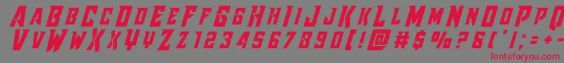 Raidercrusadertitle Font – Red Fonts on Gray Background