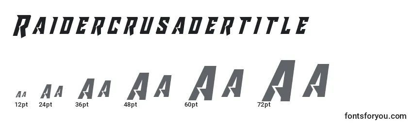 Raidercrusadertitle Font Sizes