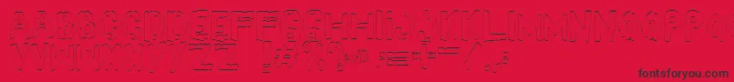 YesOutline Font – Black Fonts on Red Background