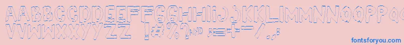 YesOutline Font – Blue Fonts on Pink Background