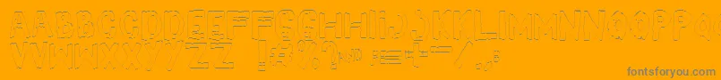 YesOutline-Schriftart – Graue Schriften auf orangefarbenem Hintergrund