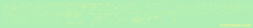 YesOutline Font – Yellow Fonts on Green Background