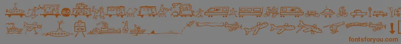 Aletransportll Font – Brown Fonts on Gray Background