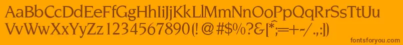 NoveltyMediumRegular Font – Brown Fonts on Orange Background