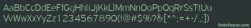 Шрифт PfhighwaysansproThin – зелёные шрифты на чёрном фоне