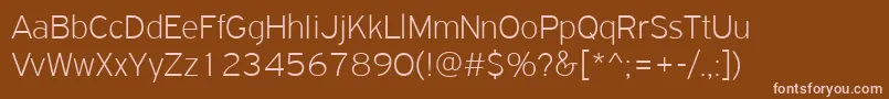 Шрифт PfhighwaysansproThin – розовые шрифты на коричневом фоне