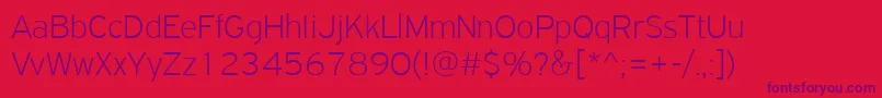 PfhighwaysansproThin Font – Purple Fonts on Red Background