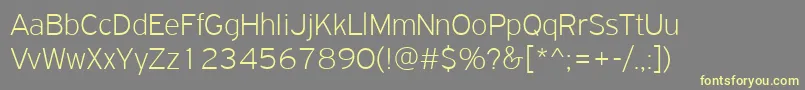More about PfhighwaysansproThin Font PfhighwaysansproThin Font – Yellow Fonts on Gray Background