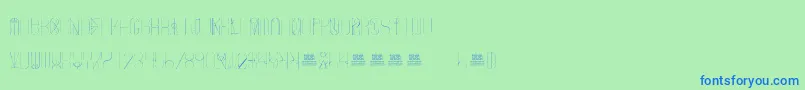 FreakShowThin Font – Blue Fonts on Green Background