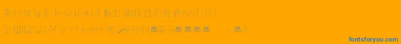 FreakShowThin Font – Blue Fonts on Orange Background