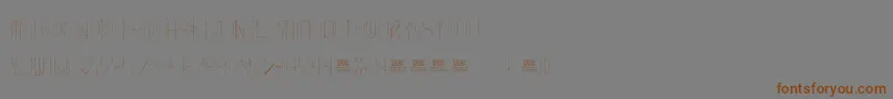 Czcionka FreakShowThin – brązowe czcionki na szarym tle