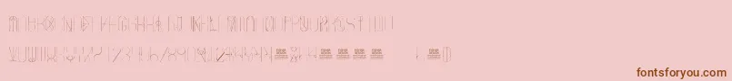 FreakShowThin-Schriftart – Braune Schriften auf rosa Hintergrund