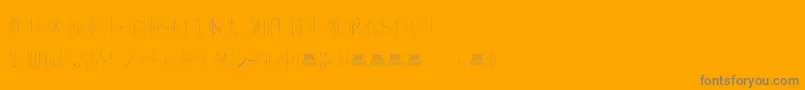 FreakShowThin-Schriftart – Graue Schriften auf orangefarbenem Hintergrund