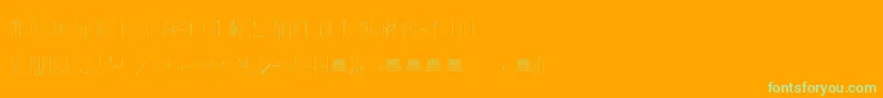FreakShowThin Font – Green Fonts on Orange Background