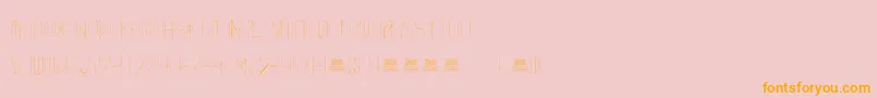 FreakShowThin-Schriftart – Orangefarbene Schriften auf rosa Hintergrund