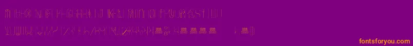 FreakShowThin Font – Orange Fonts on Purple Background