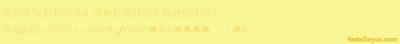 FreakShowThin Font – Orange Fonts on Yellow Background
