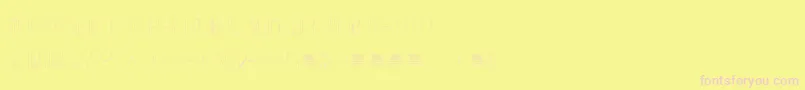 FreakShowThin Font – Pink Fonts on Yellow Background