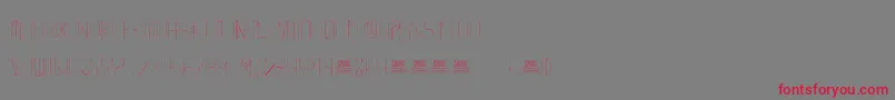FreakShowThin Font – Red Fonts on Gray Background