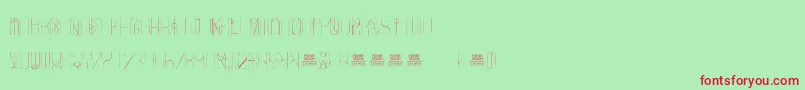 FreakShowThin Font – Red Fonts on Green Background