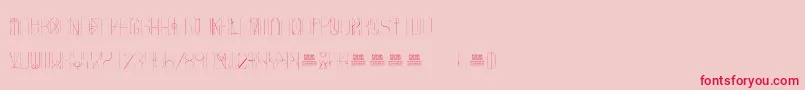 FreakShowThin Font – Red Fonts on Pink Background