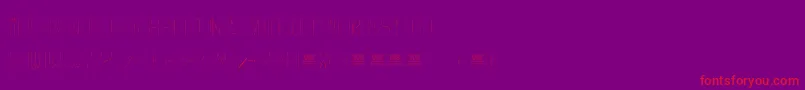 フォントFreakShowThin – 紫の背景に赤い文字
