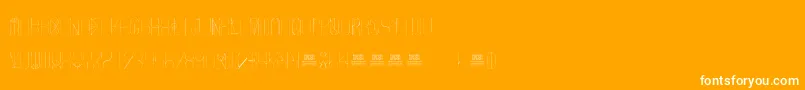 FreakShowThin Font – White Fonts on Orange Background