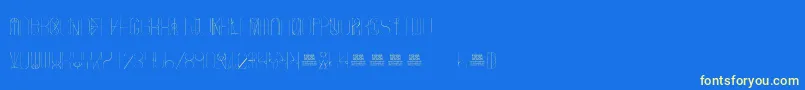 FreakShowThin Font – Yellow Fonts on Blue Background