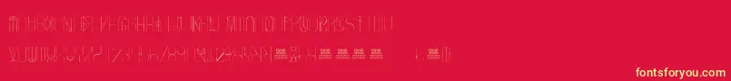 FreakShowThin Font – Yellow Fonts on Red Background