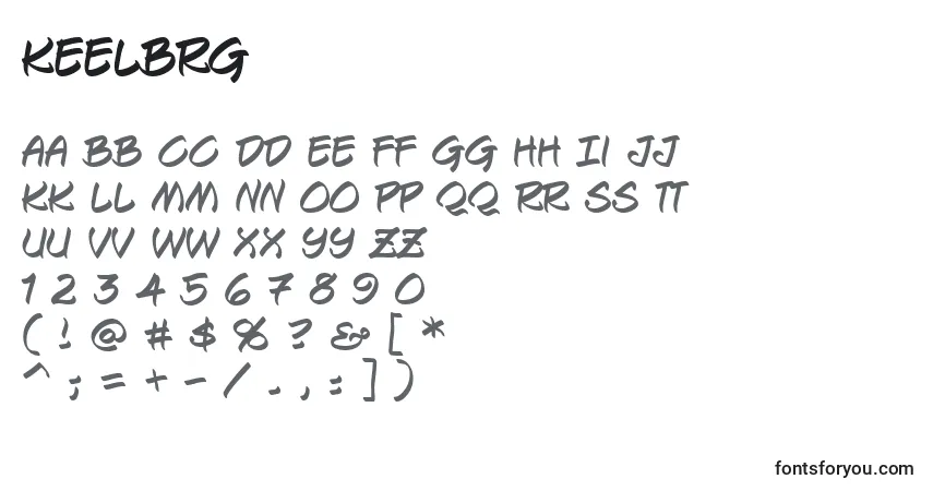 Шрифт Keelbrg – алфавит, цифры, специальные символы