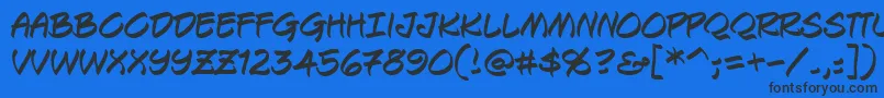 Keelbrg Font – Black Fonts on Blue Background