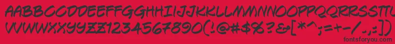 Keelbrg Font – Black Fonts on Red Background