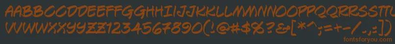 Keelbrg-fontti – ruskeat fontit mustalla taustalla
