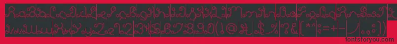 EtherealSkyHollowInverse Font – Black Fonts on Red Background