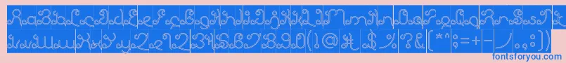 EtherealSkyHollowInverse Font – Blue Fonts on Pink Background