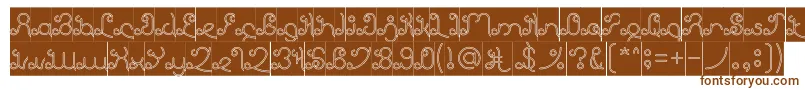 Шрифт EtherealSkyHollowInverse – коричневые шрифты на белом фоне
