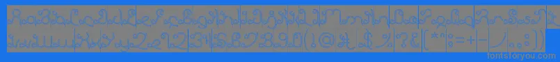 EtherealSkyHollowInverse Font – Gray Fonts on Blue Background