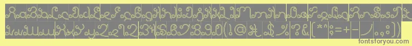 フォントEtherealSkyHollowInverse – 黄色の背景に灰色の文字