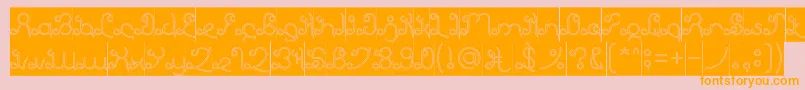 EtherealSkyHollowInverse Font – Orange Fonts on Pink Background