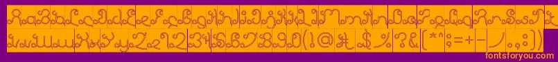 EtherealSkyHollowInverse Font – Orange Fonts on Purple Background