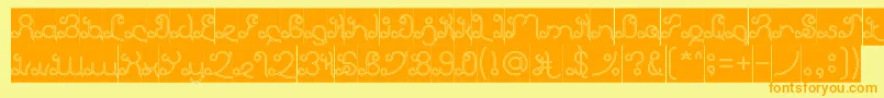 EtherealSkyHollowInverse Font – Orange Fonts on Yellow Background