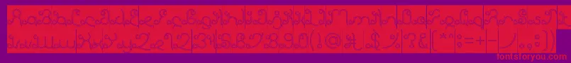 EtherealSkyHollowInverse Font – Red Fonts on Purple Background